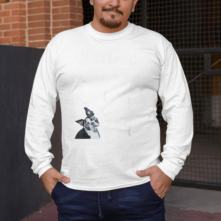 Boston Terrier Reading Books Love My Dog Men Women Kids T-Shirt Men's Long Sleeve T-Shirt, funny design