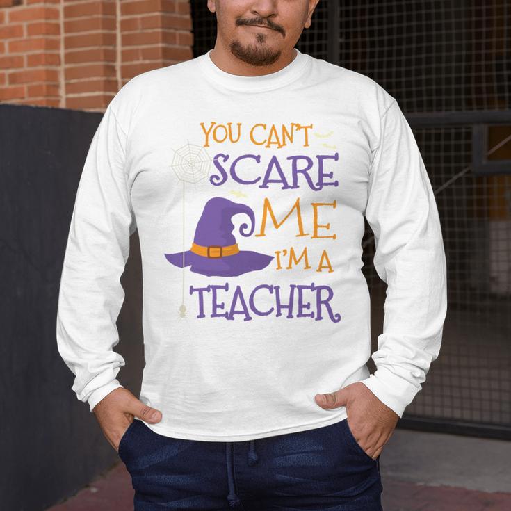 You Can't Scare Me I'm A Teacher Men's Long Sleeve T-Shirt, funny design You Can't Scare Me I'm A Teacher Men's Long Sleeve T-Shirt, funny design