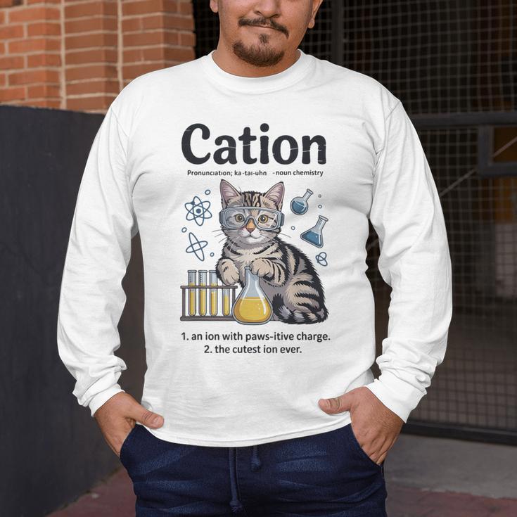 Cation Shirt Cat Science Chemistry Teacher Chemist Pun Men's Long Sleeve T-Shirt, funny design Cation Shirt Cat Science Chemistry Teacher Chemist Pun Men's Long Sleeve T-Shirt, funny design