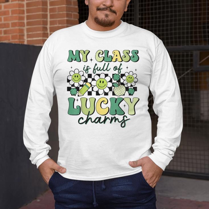My Class Is Full Of Lucky Charms St Patricks Day Teacher Men's Long Sleeve T-Shirt, funny design My Class Is Full Of Lucky Charms St Patricks Day Teacher Men's Long Sleeve T-Shirt, funny design