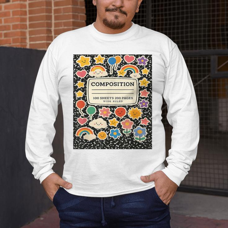 Composition Notebook Costume Teacher Matching Halloween Book Men's Long Sleeve T-Shirt, funny design Composition Notebook Costume Teacher Matching Halloween Book Men's Long Sleeve T-Shirt, funny design