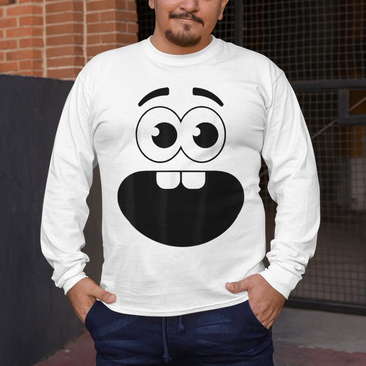 Creepy Carrots Face Teacher Halloween Costume Matching Men's Long Sleeve T-Shirt, funny design