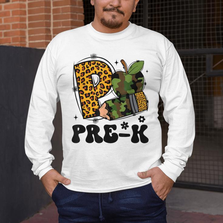 Cute Camo Pre K Back To School Teacher Kid Preschool Men's Long Sleeve T-Shirt, funny design Cute Camo Pre K Back To School Teacher Kid Preschool Men's Long Sleeve T-Shirt, funny design