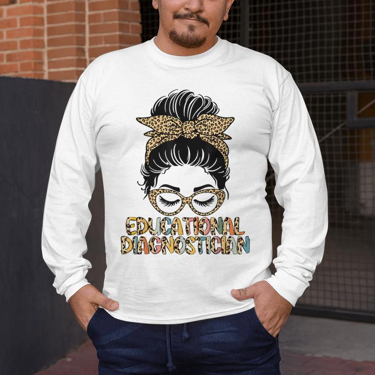 Cute Educational Diagnostician Teacher Appreciation Week Men Women Men's Long Sleeve T-Shirt, funny design