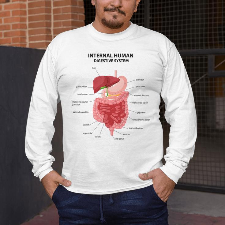 Digestive System Anatomy Anatomical Biology Teacher Men Women Men's Long Sleeve T-Shirt, funny design