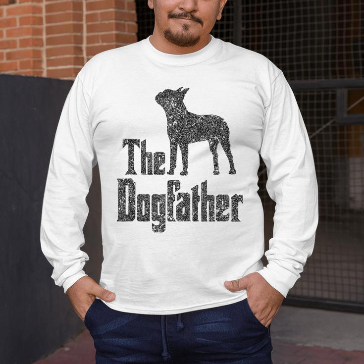 The Dogfather Boston Terrier Dog Funny Dog Gift T-Shirt For Men Women Girls Kids Men's Long Sleeve T-Shirt, funny design
