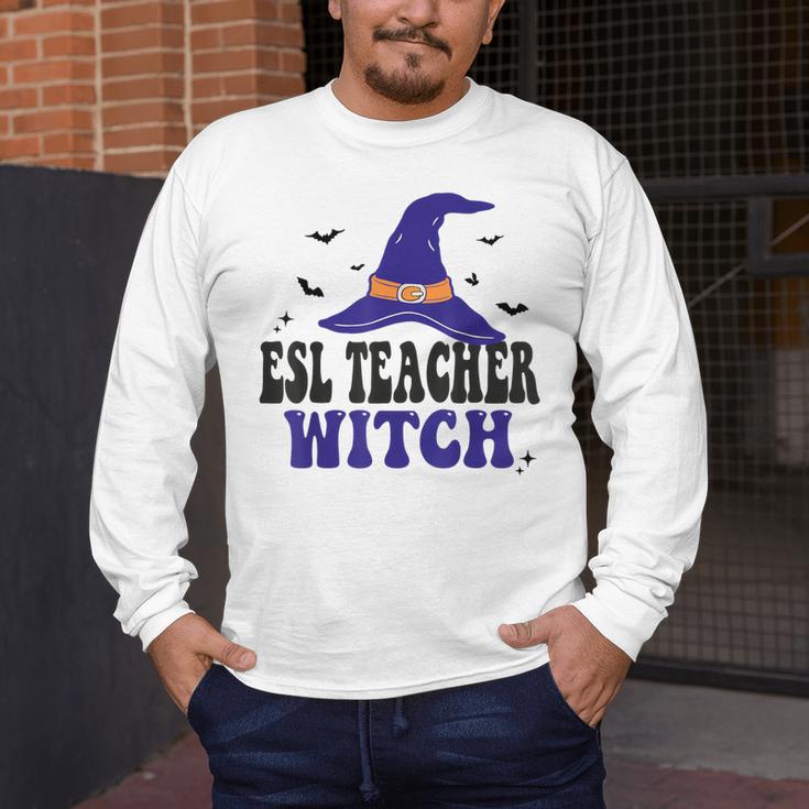ESL Teacher Witch Halloween Matching Group Costume Men's Long Sleeve T-Shirt, funny design ESL Teacher Witch Halloween Matching Group Costume Men's Long Sleeve T-Shirt, funny design