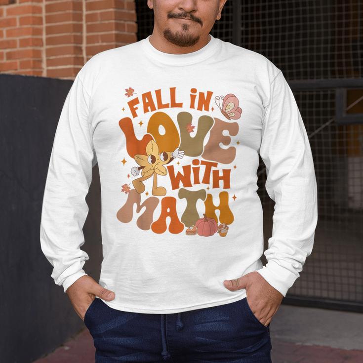 Fall In Love With Science Math Teacher Fall Thanksgiving Men's Long Sleeve T-Shirt, funny design