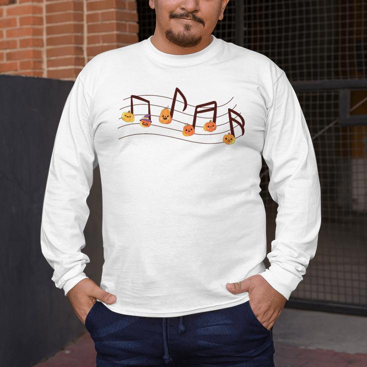Fall Music Teacher Halloween Pumpkin Music Note Fall Teacher Men's Long Sleeve T-Shirt, funny design