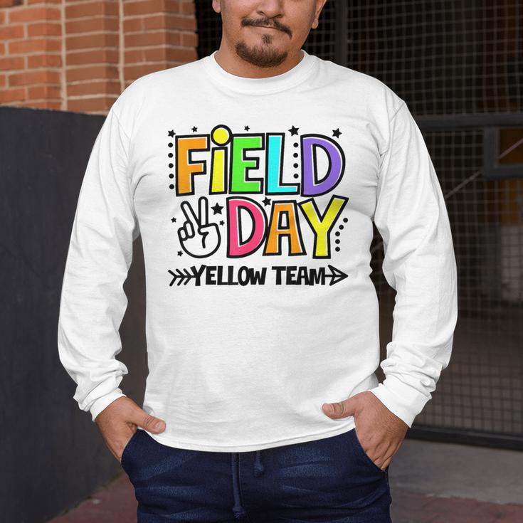Field Day Yellow Team For Teacher Kids Field Day Games Men's Long Sleeve T-Shirt, funny design Field Day Yellow Team For Teacher Kids Field Day Games Men's Long Sleeve T-Shirt, funny design