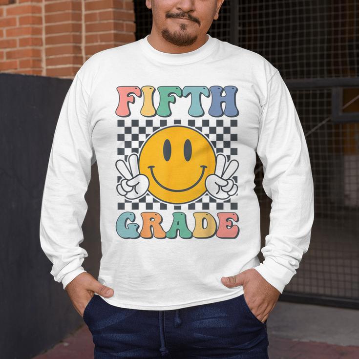 Fifth Grade Team Teachers Boys Girls Retro Smile 5th Grade Men's Long Sleeve T-Shirt, funny design Fifth Grade Team Teachers Boys Girls Retro Smile 5th Grade Men's Long Sleeve T-Shirt, funny design