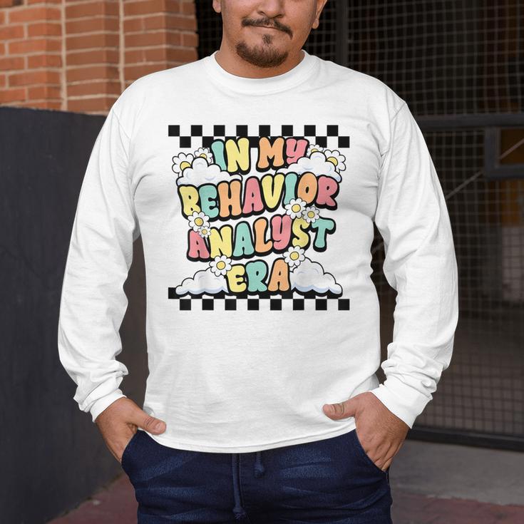 Groovy ABA RBT Therapist In My Behavior Analyst Era Teacher Men's Long Sleeve T-Shirt, funny design