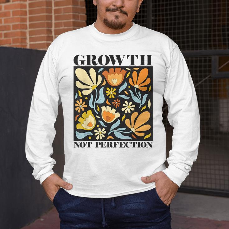 Growth Not Perfection Abstract Florals SPED Teacher Men's Long Sleeve T-Shirt, funny design Growth Not Perfection Abstract Florals SPED Teacher Men's Long Sleeve T-Shirt, funny design
