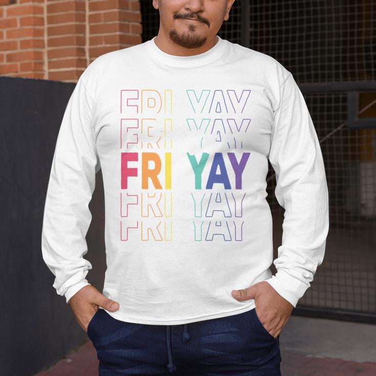 Happy Fri Yay Teacher Friday Saying Men's Long Sleeve T-Shirt, funny design Happy Fri Yay Teacher Friday Saying Men's Long Sleeve T-Shirt, funny design