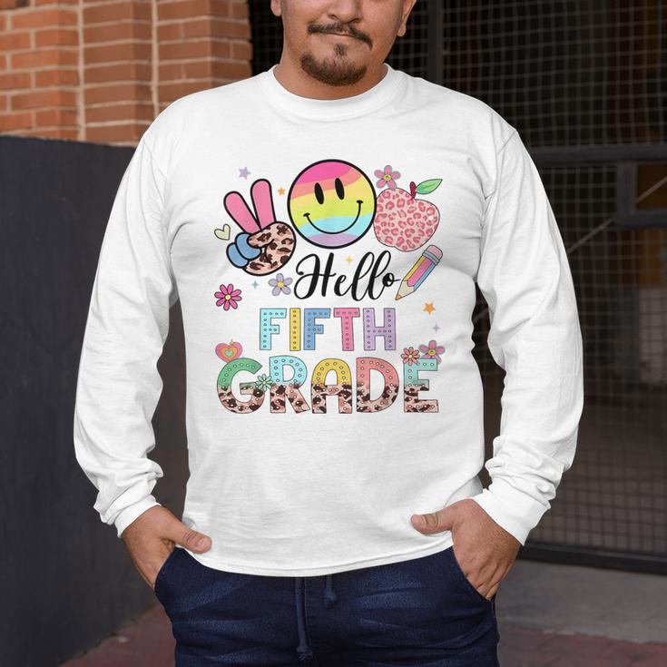 Hello 5th Grade Boy Girl Teacher Back To School 5th Grade Men's Long Sleeve T-Shirt, funny design Hello 5th Grade Boy Girl Teacher Back To School 5th Grade Men's Long Sleeve T-Shirt, funny design
