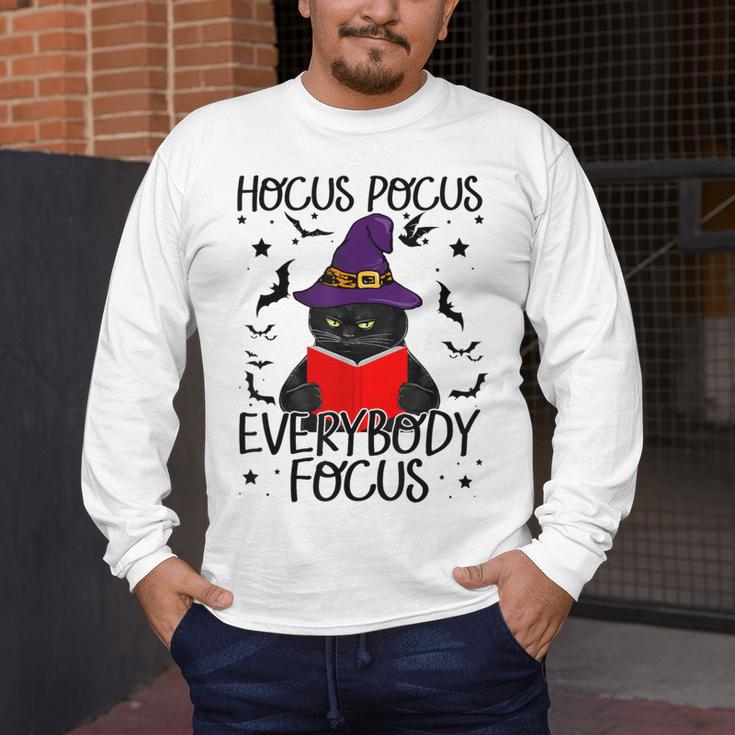 Hocus Pocus Everybody Focus Halloween Teacher For Men Women Men's Long Sleeve T-Shirt, funny design Hocus Pocus Everybody Focus Halloween Teacher For Men Women Men's Long Sleeve T-Shirt, funny design