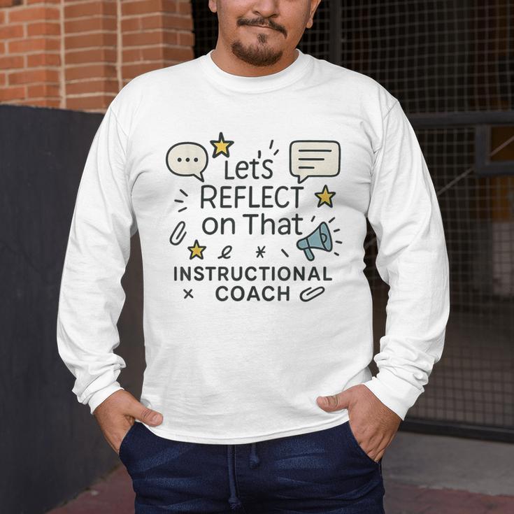 Instructional Coach Reflect Support Teachers Student Success Men's Long Sleeve T-Shirt, funny design Instructional Coach Reflect Support Teachers Student Success Men's Long Sleeve T-Shirt, funny design