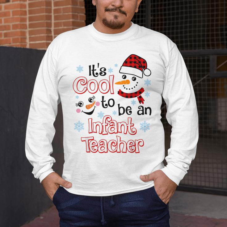 It's Cool To Be a Infant Teacher Snowman Winter Christmas Men's Long Sleeve T-Shirt, funny design It's Cool To Be a Infant Teacher Snowman Winter Christmas Men's Long Sleeve T-Shirt, funny design