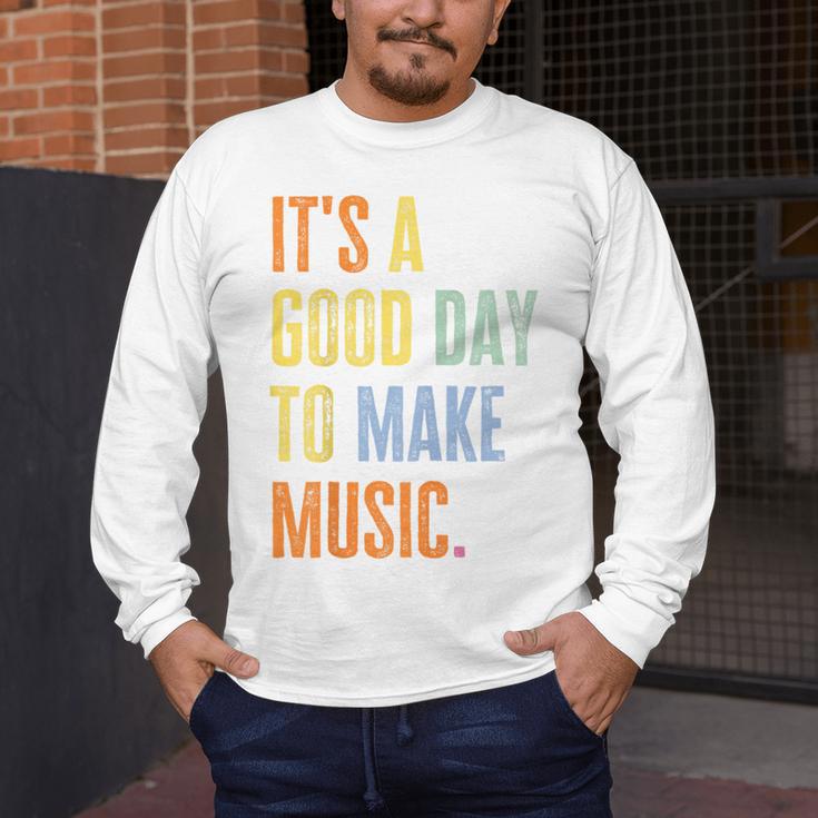 It's A Good Day To Make Music Music Lover Teacher Men's Long Sleeve T-Shirt, funny design It's A Good Day To Make Music Music Lover Teacher Men's Long Sleeve T-Shirt, funny design