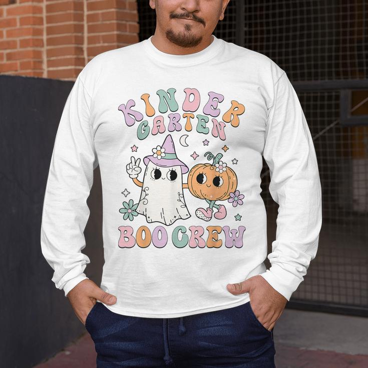 Kindergarten Boo Crew Halloween Floral Ghost Kinder Teacher Men's Long Sleeve T-Shirt, funny design Kindergarten Boo Crew Halloween Floral Ghost Kinder Teacher Men's Long Sleeve T-Shirt, funny design