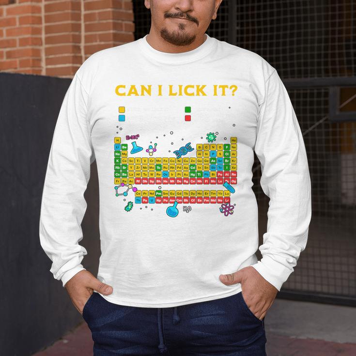 Can I Lick It Periodic Table Science Teacher Student Premium Tri-Blend Men's Long Sleeve T-Shirt, funny design Can I Lick It Periodic Table Science Teacher Student Premium Tri-Blend Men's Long Sleeve T-Shirt, funny design