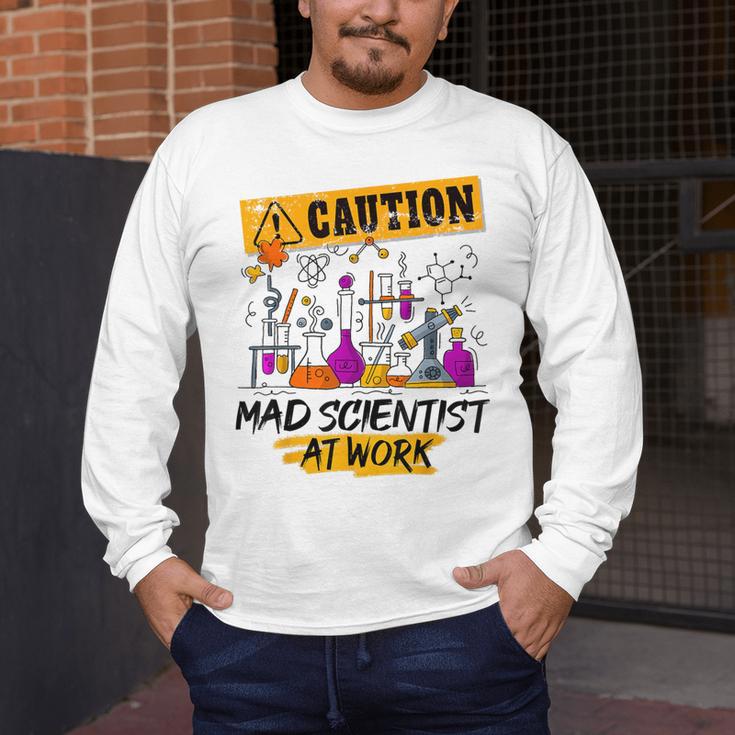Mad Scientist Halloween Costume Science Teacher Men's Long Sleeve T-Shirt, funny design