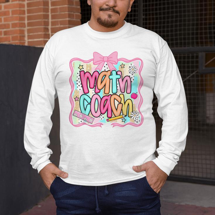 Math Coach Back To School Math Teacher Men's Long Sleeve T-Shirt, funny design