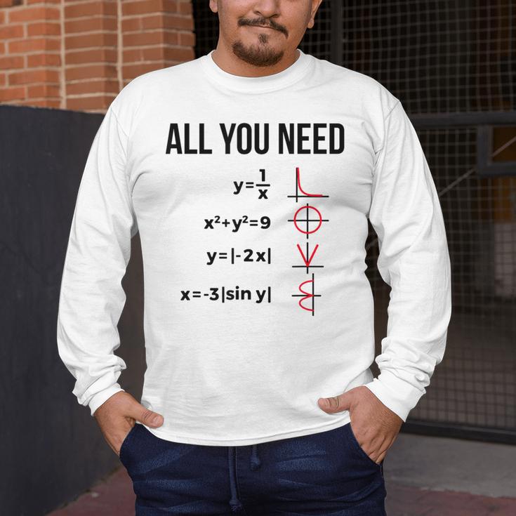 Math Graphs Mathematics Math Teacher Men's Long Sleeve T-Shirt, funny design