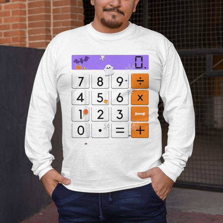 Math Teacher Halloween Costume Calculator Math Pun Men's Long Sleeve T-Shirt, funny design Math Teacher Halloween Costume Calculator Math Pun Men's Long Sleeve T-Shirt, funny design