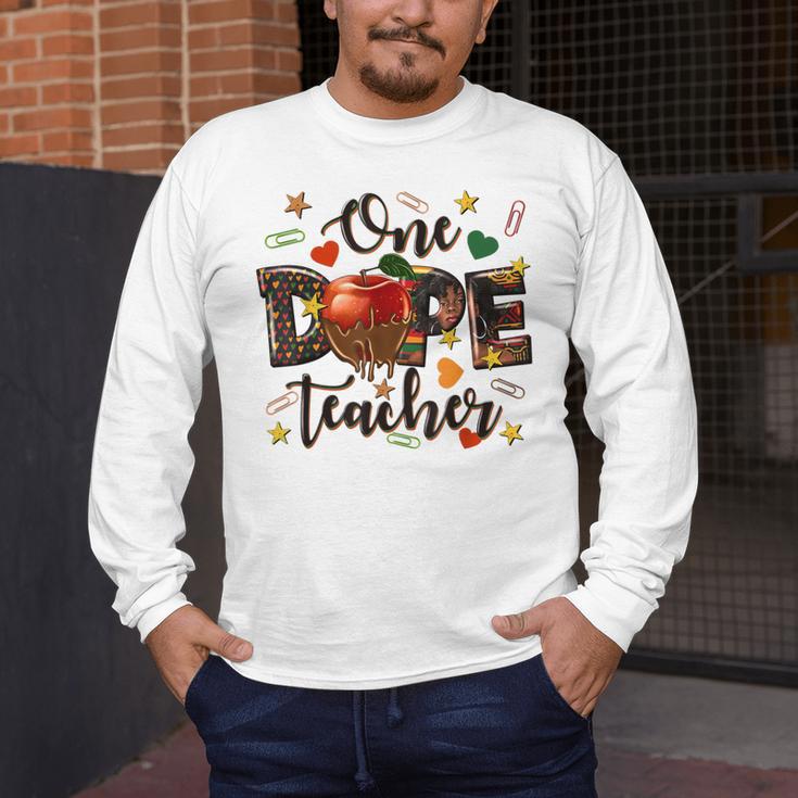 One Dope Teacher Men's Long Sleeve T-Shirt, funny design One Dope Teacher Men's Long Sleeve T-Shirt, funny design