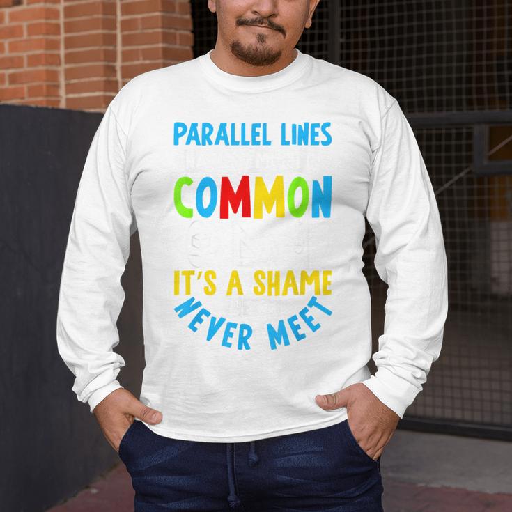 Parallel Lines Math Pun – Teacher Humor Men's Long Sleeve T-Shirt, funny design Parallel Lines Math Pun – Teacher Humor Men's Long Sleeve T-Shirt, funny design