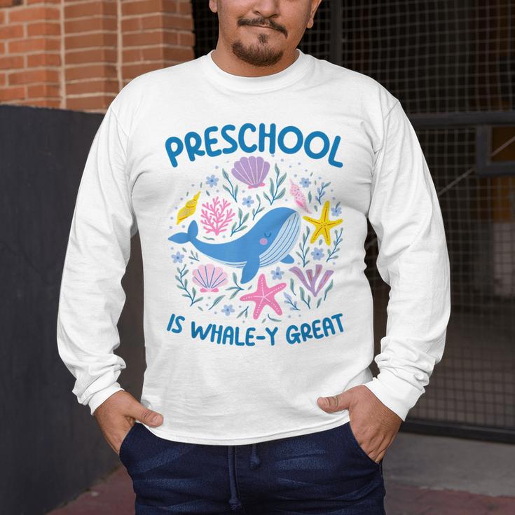 Preschool Is Whale-y Great Preschool Teacher Men's Long Sleeve T-Shirt, funny design Preschool Is Whale-y Great Preschool Teacher Men's Long Sleeve T-Shirt, funny design