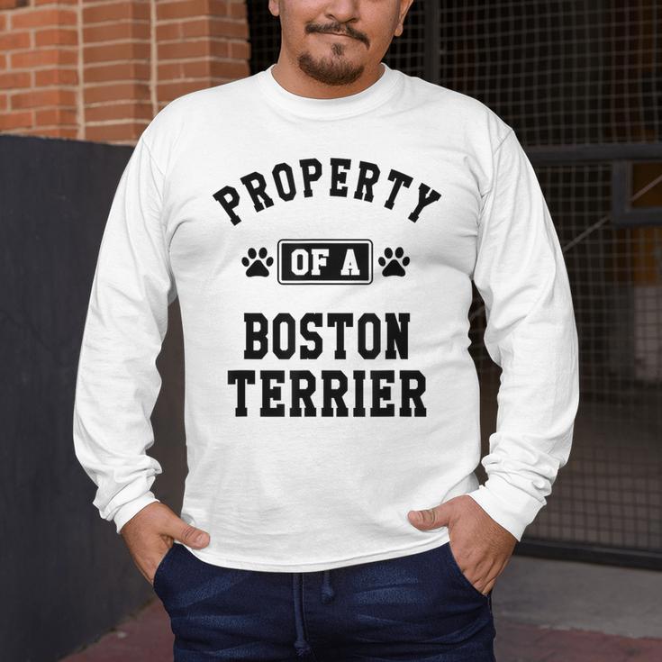 Property Of Boston Terrier Boston Terrier Shirt Men's Long Sleeve T-Shirt, funny design
