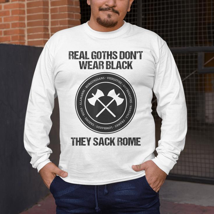 Real Goths Sack Rome History Teacher Men's Long Sleeve T-Shirt, funny design Real Goths Sack Rome History Teacher Men's Long Sleeve T-Shirt, funny design