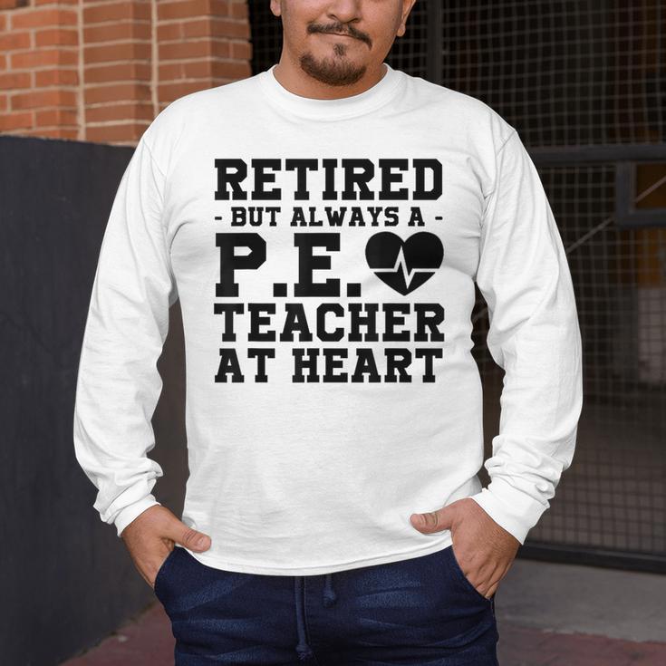 Retirement But Always A Pe Teacher At Heart Pride Shirt Men's Long Sleeve T-Shirt, funny design