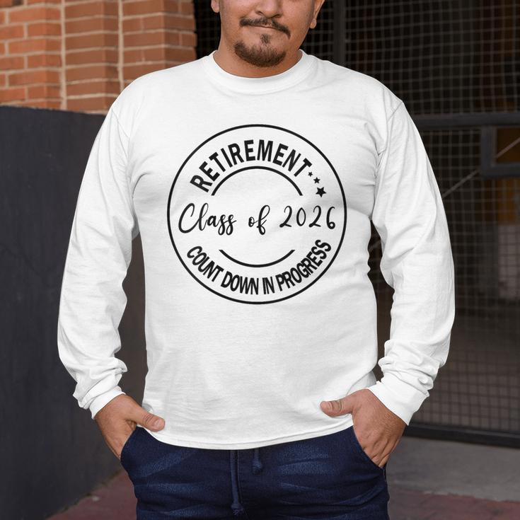 Retirement Class Of 2026 Count Down Progress Retired Teacher Men's Long Sleeve T-Shirt, funny design Retirement Class Of 2026 Count Down Progress Retired Teacher Men's Long Sleeve T-Shirt, funny design