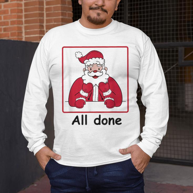 Retro All Done Christmas Special Ed Teacher Team Santa Women Men's Long Sleeve T-Shirt, funny design Retro All Done Christmas Special Ed Teacher Team Santa Women Men's Long Sleeve T-Shirt, funny design