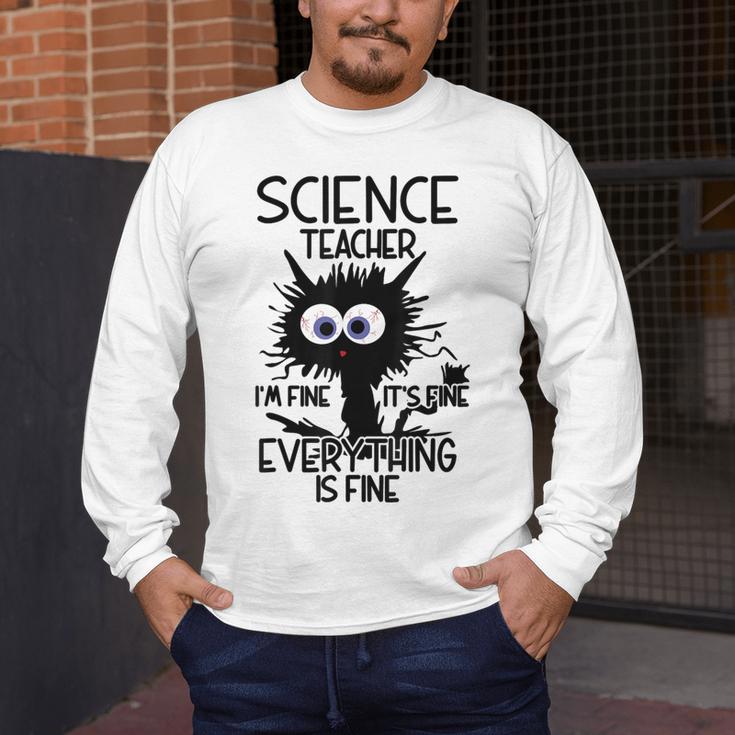 Science Teacher Appreciation Merch -Adults -Youth Grey Classic Fit Modern Science Theme Cartoon Men's Long Sleeve T-Shirt, funny design Science Teacher Appreciation Merch -Adults -Youth Grey Classic Fit Modern Science Theme Cartoon Men's Long Sleeve T-Shirt, funny design