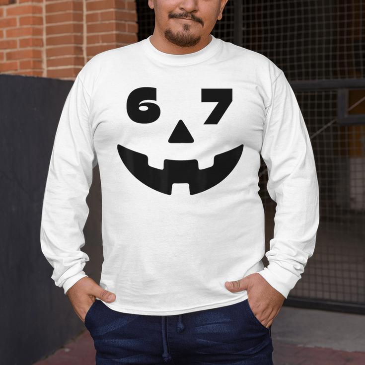 Six Seven Halloween Costume For Students Teachers 6 7 Men's Long Sleeve T-Shirt, funny design