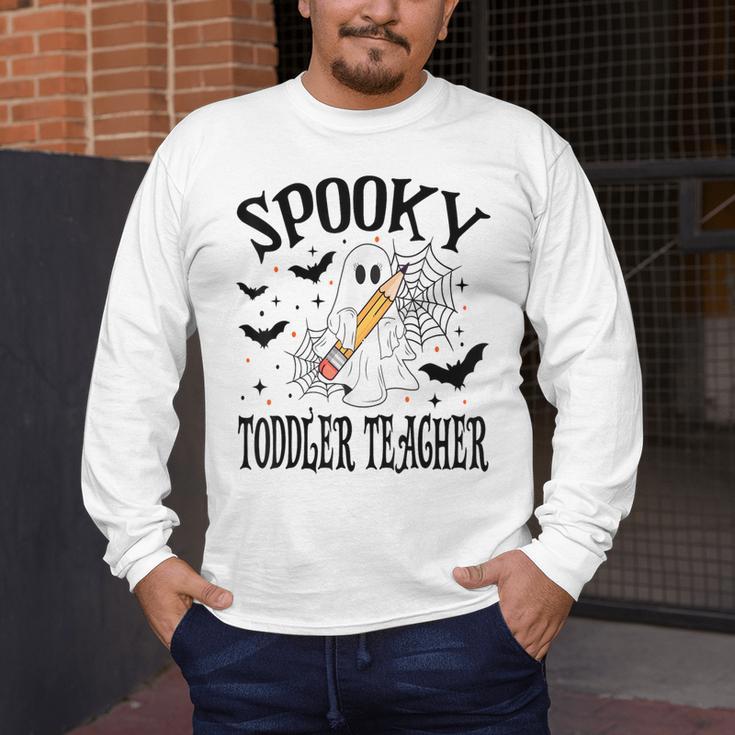 Spooky Toddler Teacher Halloween School Men's Long Sleeve T-Shirt, funny design Spooky Toddler Teacher Halloween School Men's Long Sleeve T-Shirt, funny design