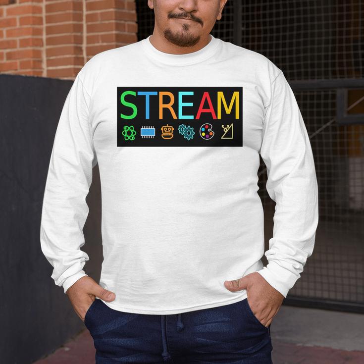 Stream Technology Robotics Shirt For Teachers And Students Premium Tri-Blend Men's Long Sleeve T-Shirt, funny design