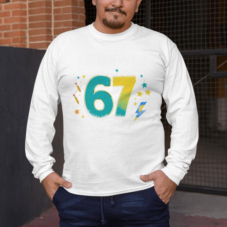 I Survived 67 Days Of School Teachers Students Meme Men's Long Sleeve T-Shirt, funny design I Survived 67 Days Of School Teachers Students Meme Men's Long Sleeve T-Shirt, funny design