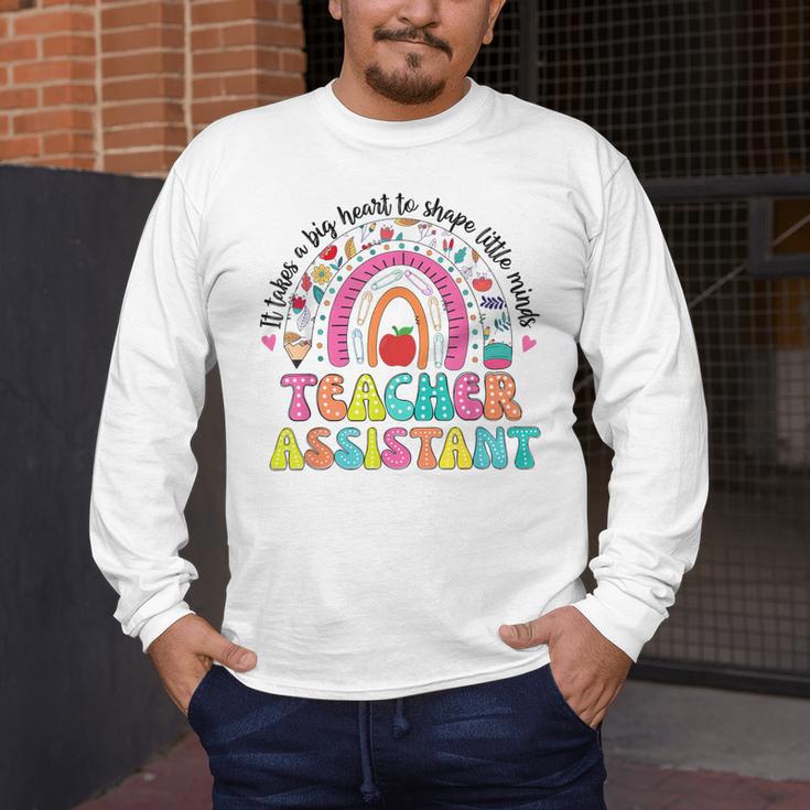 It Takes A Big Heart To Shape Little Minds Teacher Assistant Men's Long Sleeve T-Shirt, funny design It Takes A Big Heart To Shape Little Minds Teacher Assistant Men's Long Sleeve T-Shirt, funny design