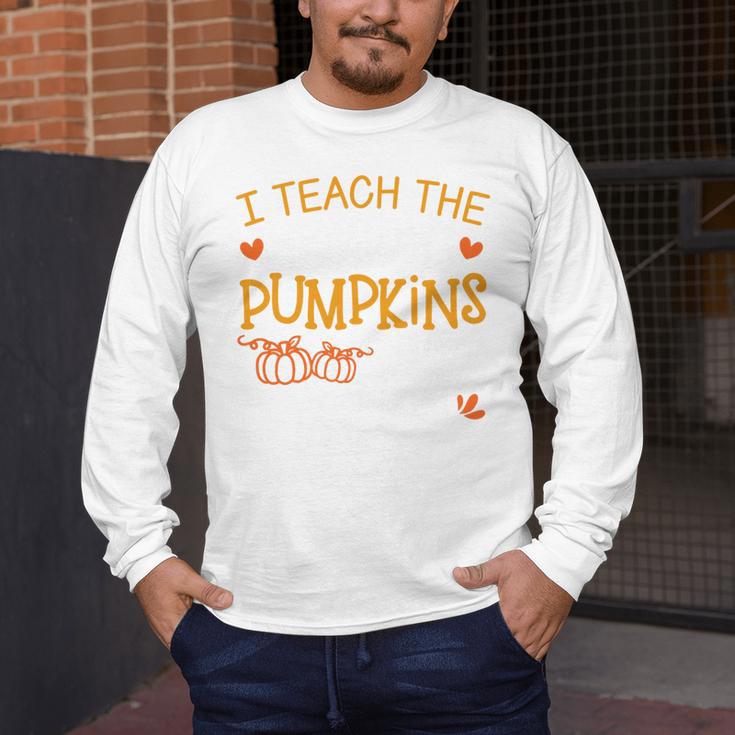 I Teach The Cutest Pumpkins In The Patch Shirt Teacher Men's Long Sleeve T-Shirt, funny design I Teach The Cutest Pumpkins In The Patch Shirt Teacher Men's Long Sleeve T-Shirt, funny design