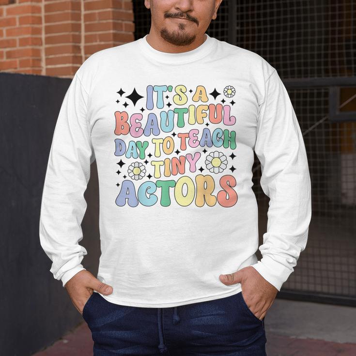 Teach Tiny Actors Theater Drama Teacher Drama Teaching Men's Long Sleeve T-Shirt, funny design Teach Tiny Actors Theater Drama Teacher Drama Teaching Men's Long Sleeve T-Shirt, funny design