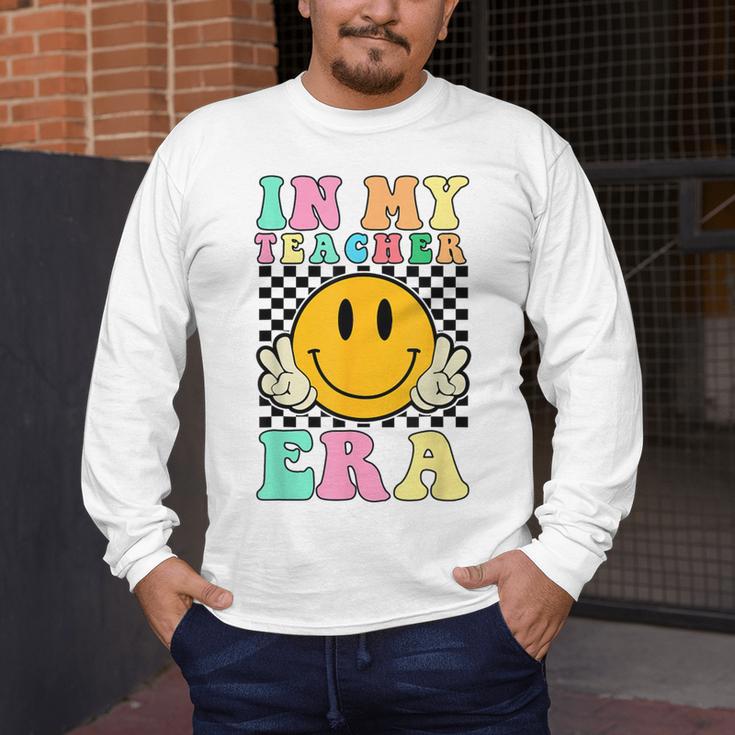 In My Teacher Era Retro Back To School Teacher Student Men's Long Sleeve T-Shirt, funny design In My Teacher Era Retro Back To School Teacher Student Men's Long Sleeve T-Shirt, funny design