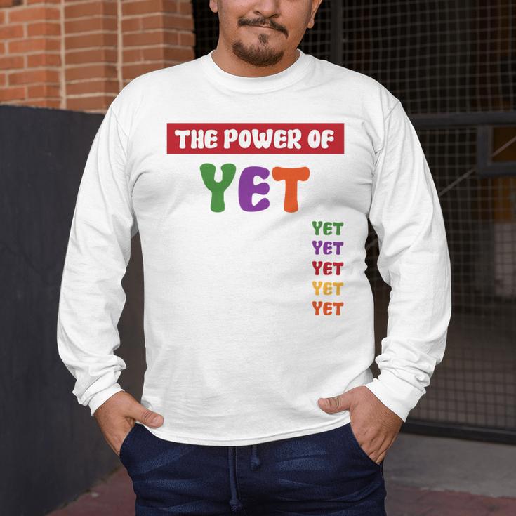Teacher Growth Mindset Power Of Yet Men's Long Sleeve T-Shirt, funny design Teacher Growth Mindset Power Of Yet Men's Long Sleeve T-Shirt, funny design