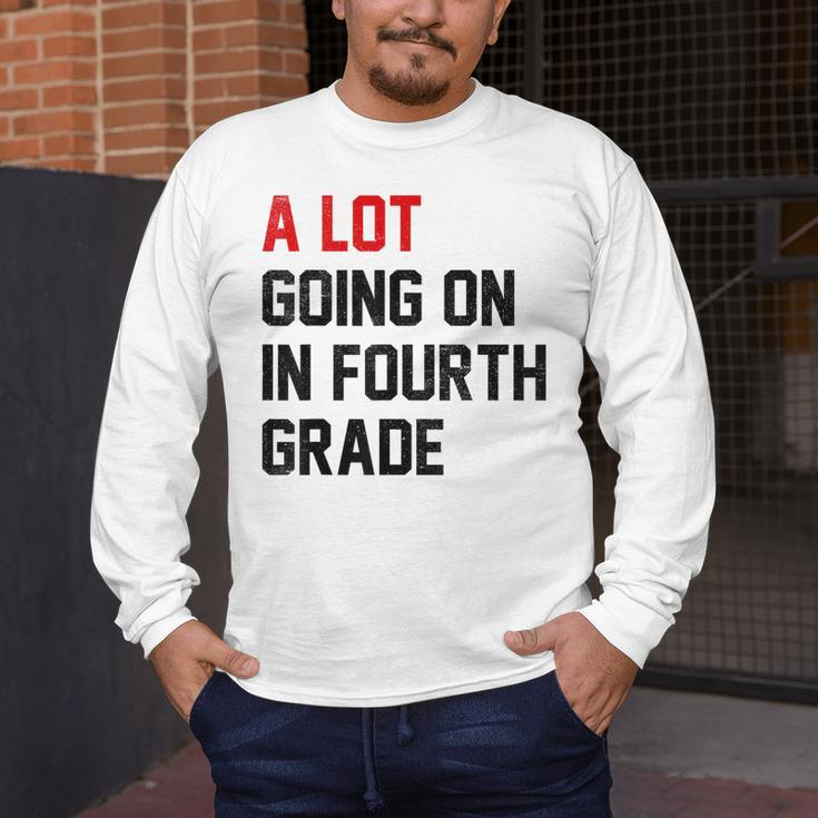 Teacher A Lot Going On In Fourth Grade Back To School Men's Long Sleeve T-Shirt, funny design Teacher A Lot Going On In Fourth Grade Back To School Men's Long Sleeve T-Shirt, funny design