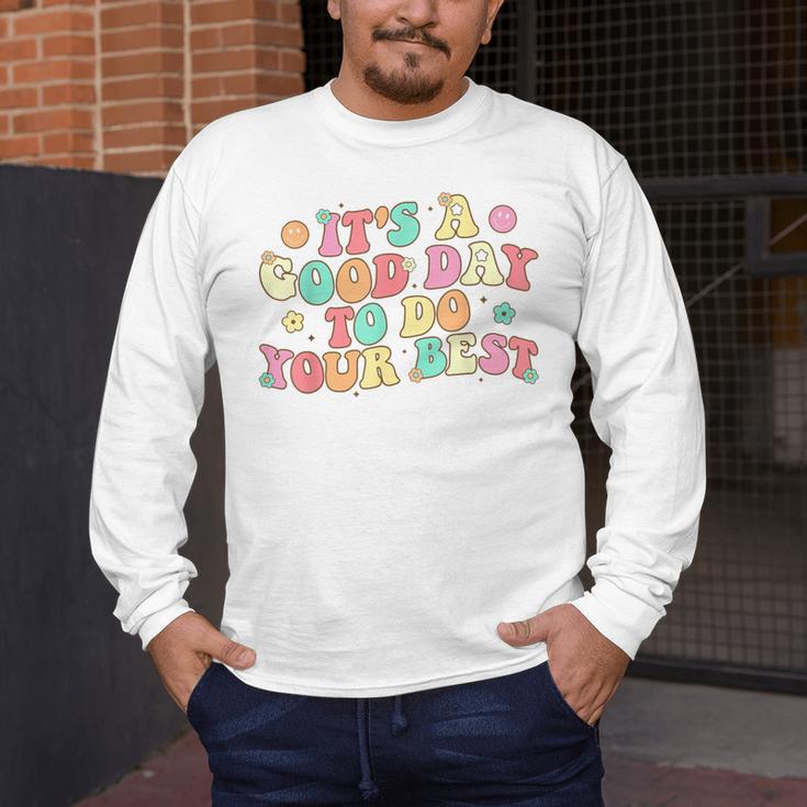 Teacher Testing Shirt It's A Good Day To Do Best Groovy Men's Long Sleeve T-Shirt, funny design Teacher Testing Shirt It's A Good Day To Do Best Groovy Men's Long Sleeve T-Shirt, funny design