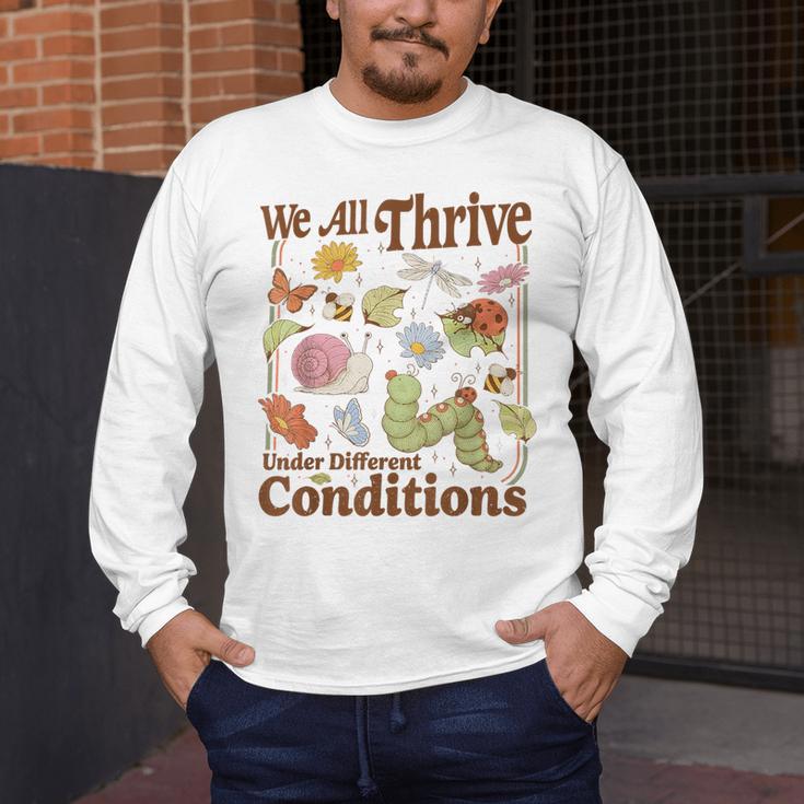 We All Thrive Under Different Conditions SPED Teacher Men's Long Sleeve T-Shirt, funny design We All Thrive Under Different Conditions SPED Teacher Men's Long Sleeve T-Shirt, funny design